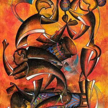 African artist Abu Mwenye began his artistic career in his home in Tanzania.
Abu was impacted by his family's artistic legacy even as a child. Abu was drawn to his mother Rita's creative abilities, and he frequently became sidetracked from his acade